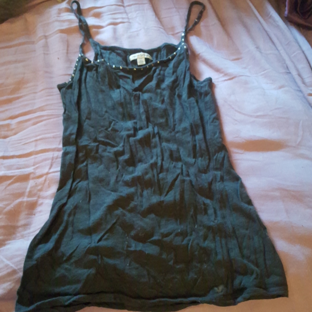 Studded dark grey tank